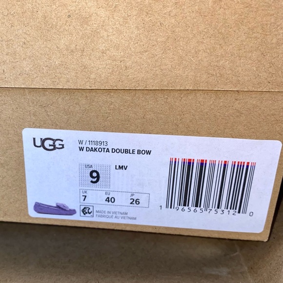 UGG 💜 size 9 Dakota double bow slippers New - Picture 15 of 15